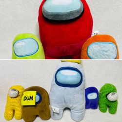 8 Among Us Plush Toys Video Game Plush Toys Cuddly Round Plush Toys