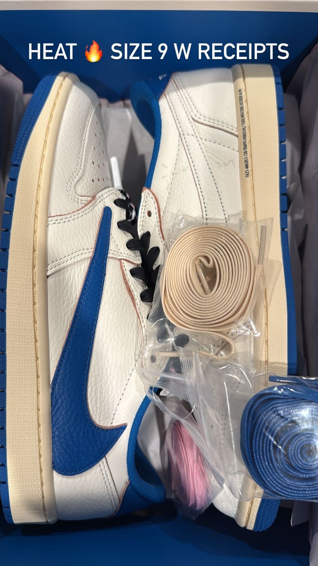 Travis Scott Frags  Size 9W Receipts 