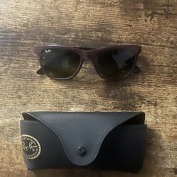 Ray Ban RB4184 6114 3M Violet Plastic Frame Green Gradient Lens Sunglasses