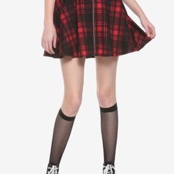 Hot Topic Plaid Mini Skirt Sz S/M
