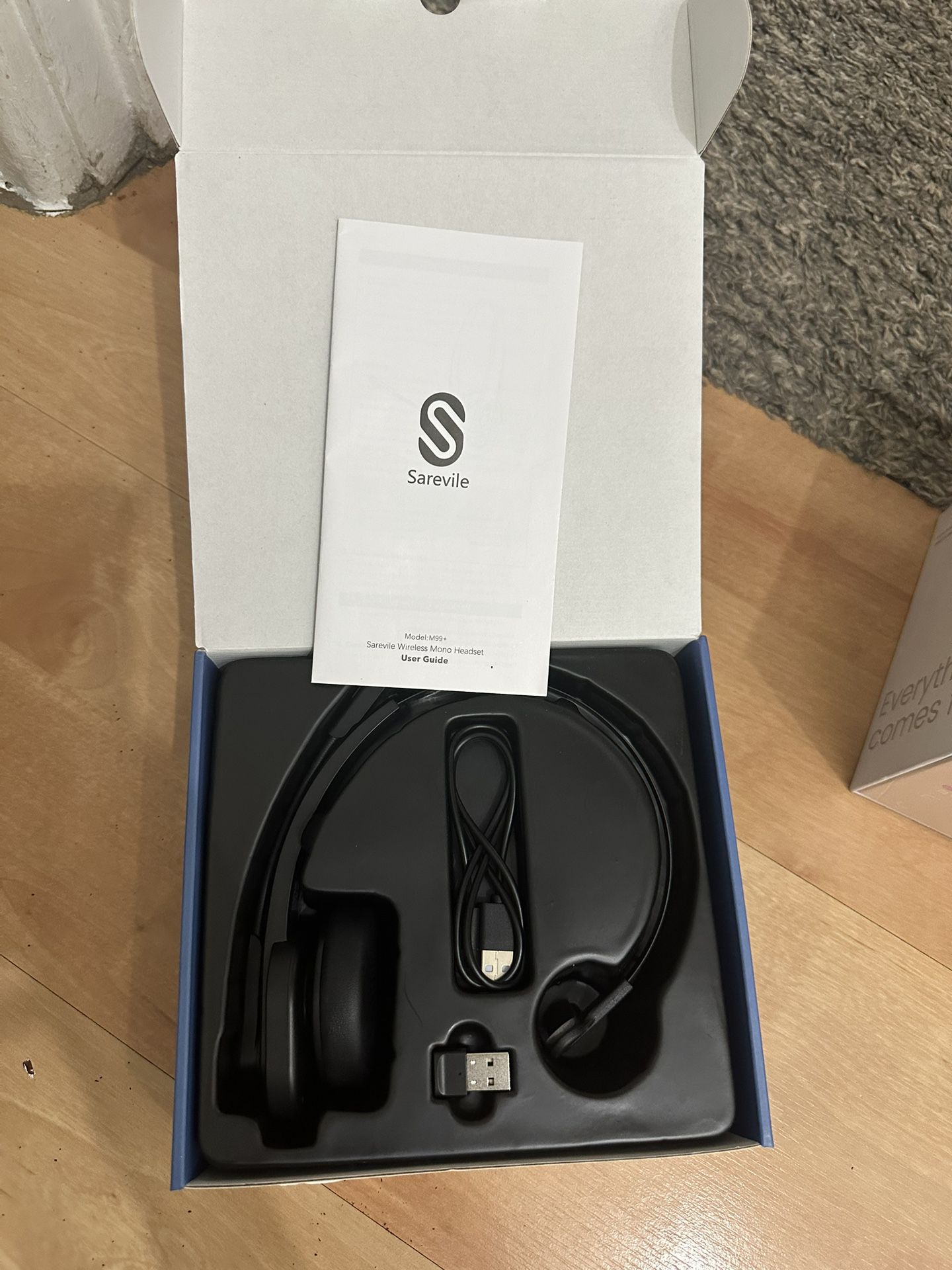 Sarevile M99+ Bluetooth Headset, Wireless Headset With Noise Canceling Mic
