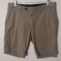 Ted baker men’s khaki tan casual shorts - Sz 33 regular inseam 9inch