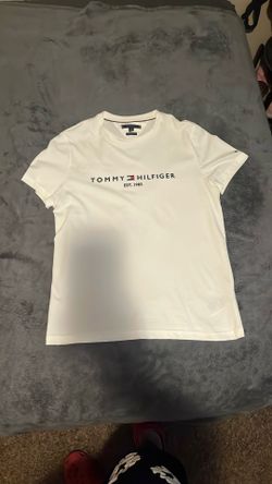 Tommy Hilfiger, White, Size Large, T Shirt