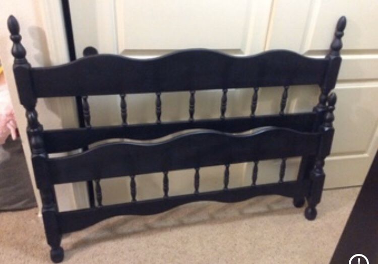 Black bed frame