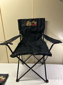 South Point 400 Folding Camping Chair with Carry Bag, Black