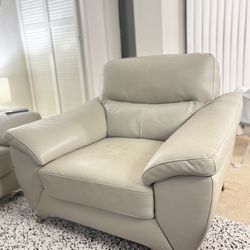 Abbyson Grey Leather Chair