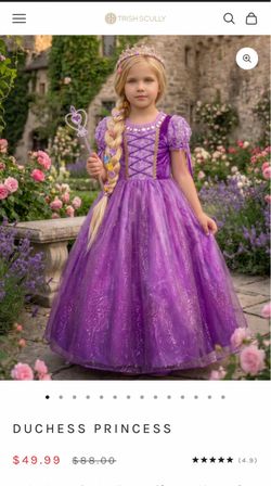 Princess Rapunzel Dress Size 6