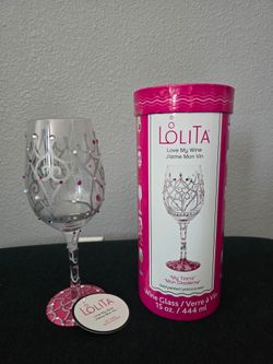 Lolita My Tiara Hand-Painted Wine Glass
