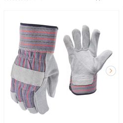 FIRM GRIP Leather-Palm Large Gloves (3-Pairs