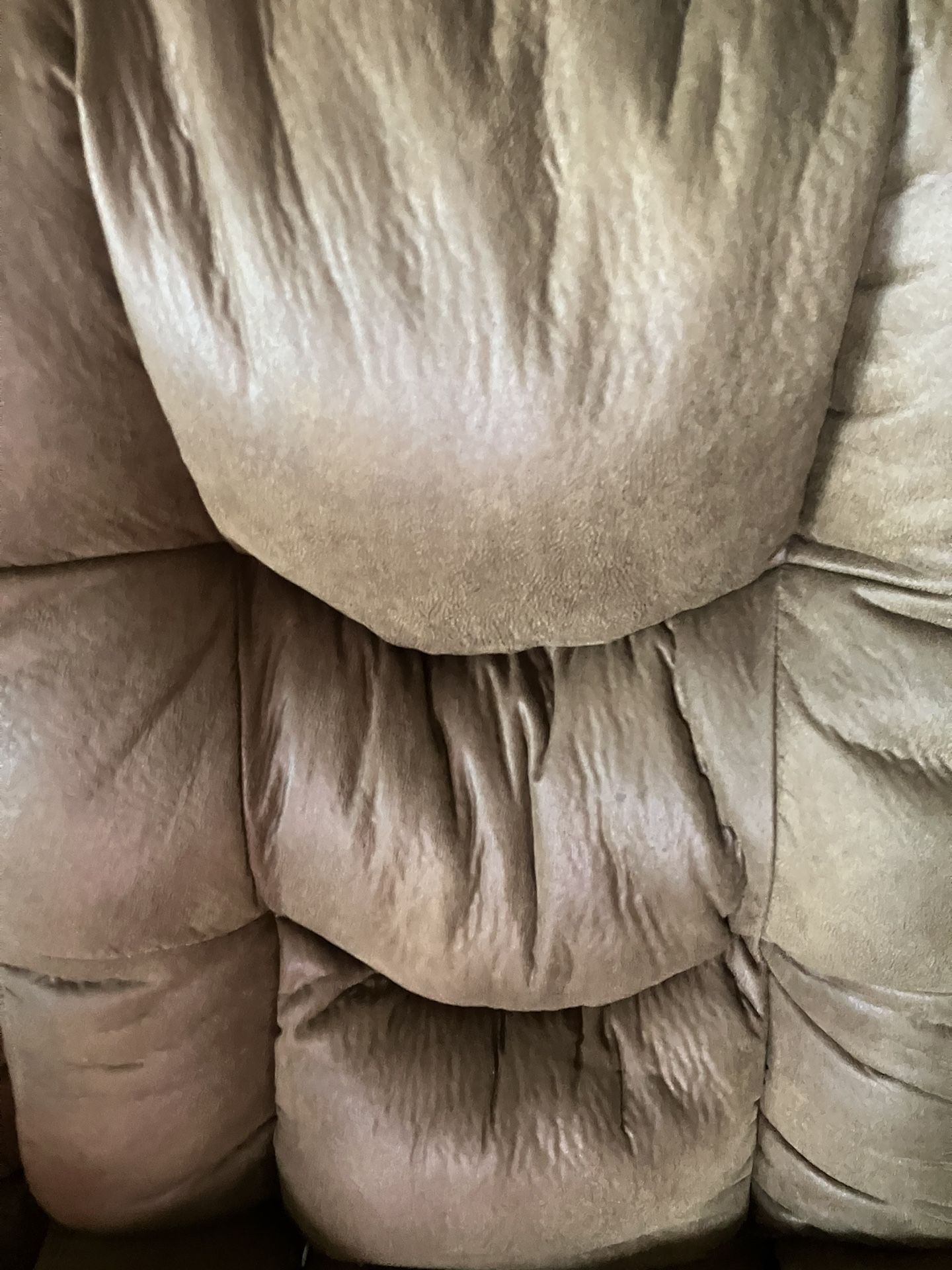 Couch Set Soft Brown Leather Like New