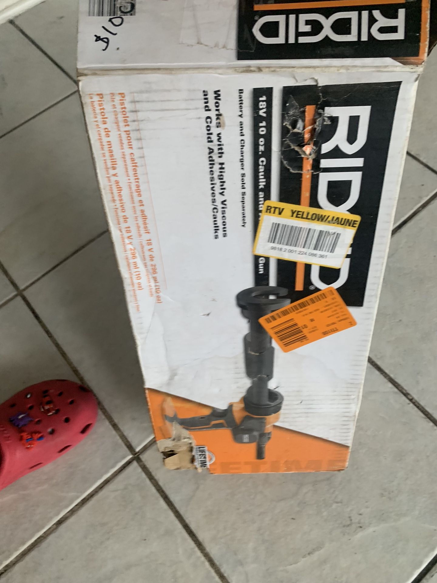 Ridgid caulk and adhesive gun