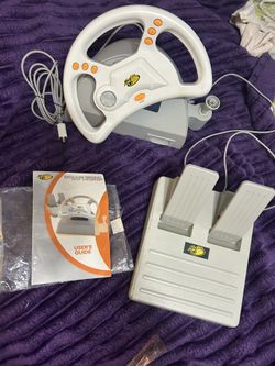 MadCatz Dream Wheel Sega Dreamcast w/ Racing Shifter & Race Pedal