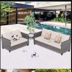 Seven Person Seating Patio Sofa Set Outdoor Patio Furniture Brand New Patio Couch 🆕🚎🛺🆕