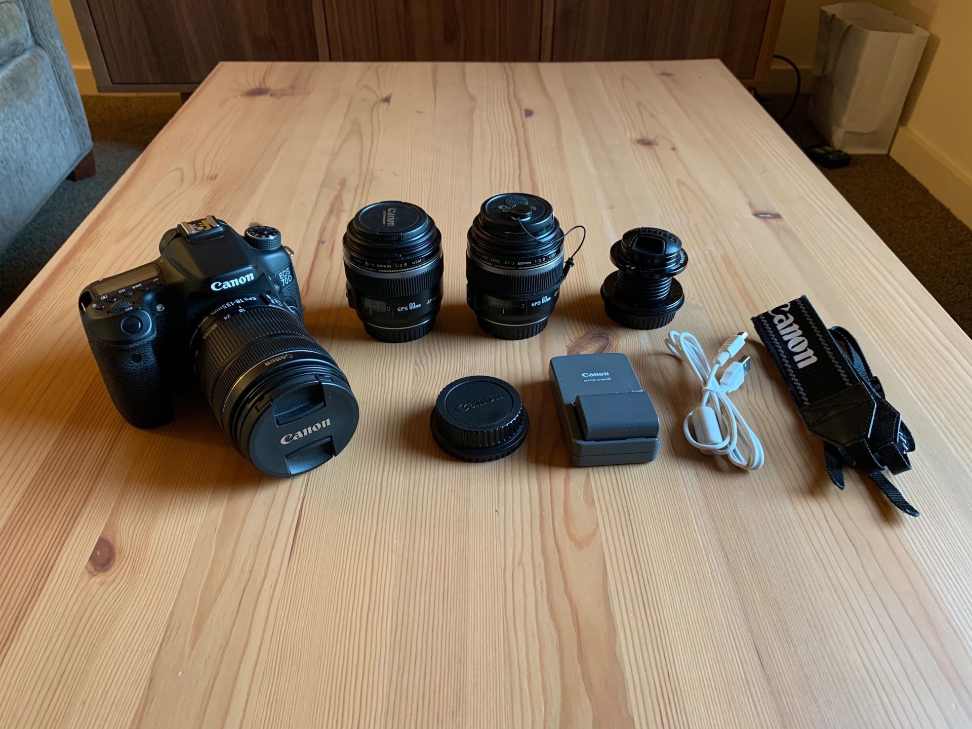 Canon 70D DSLR Camera + Extras