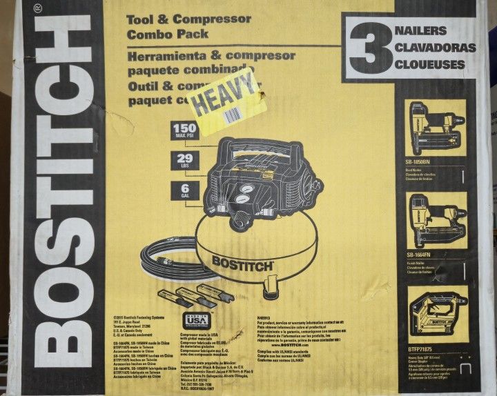 Bostitch BTFP3KIT Compressor, 3 Nailer Kit