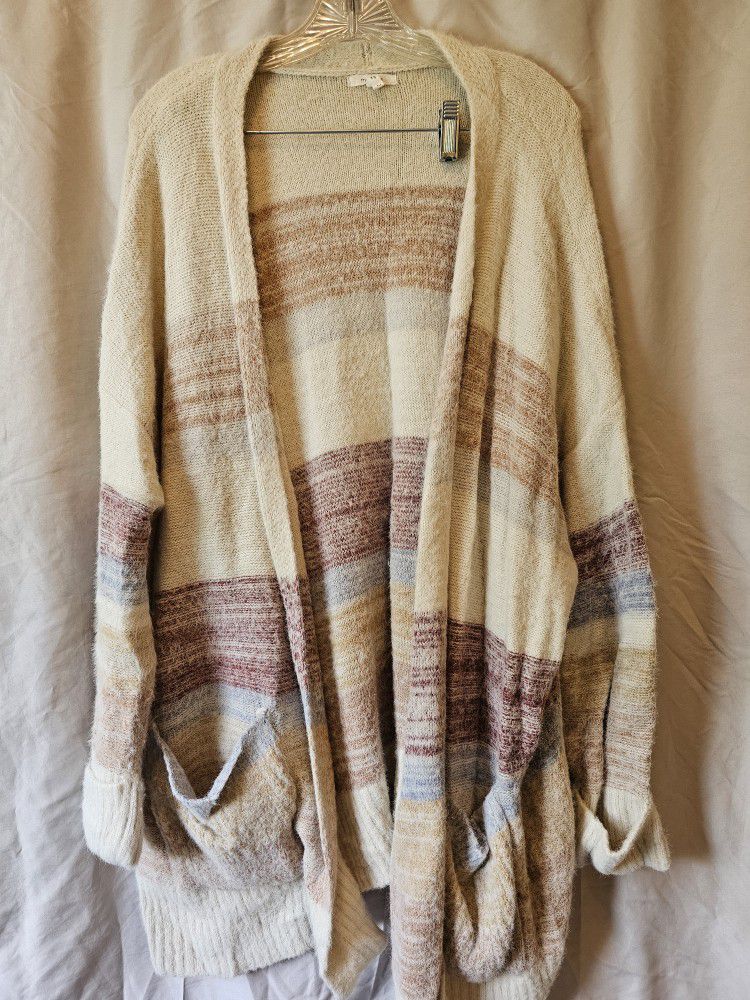 Maurices, 4x Stiped Cream Sweater 