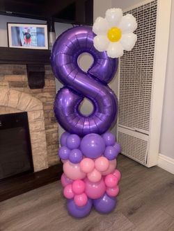 Birthday balloon towers