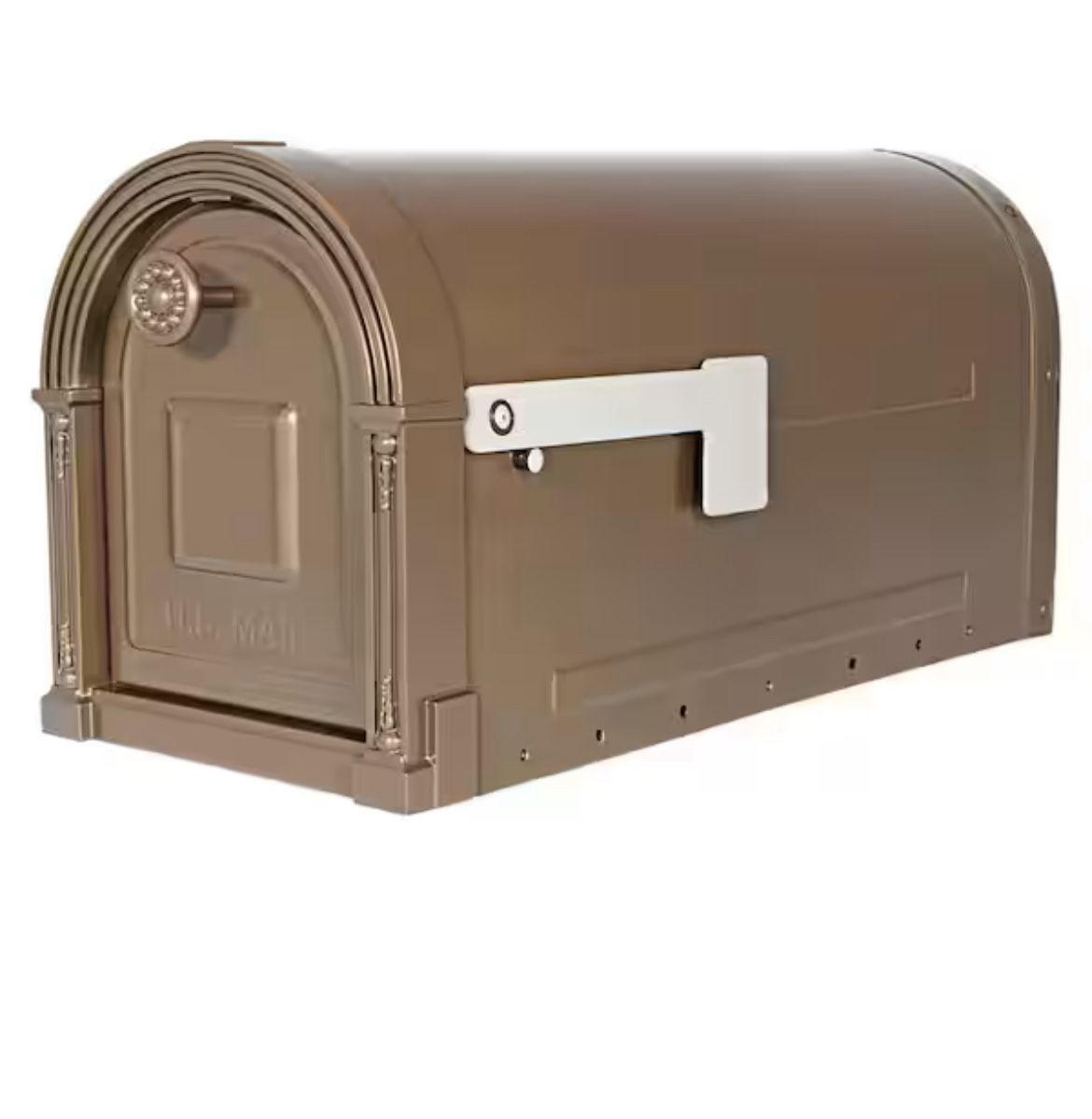 Architectural Mailboxes Garrison Venetian Bronze, Large, Steel, Post Mount Mailbox