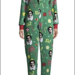 New Elf Fleece Christmas women’s onesie size small
