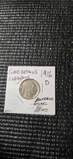 1916-D Buffalo Nickel EF40 Good Details