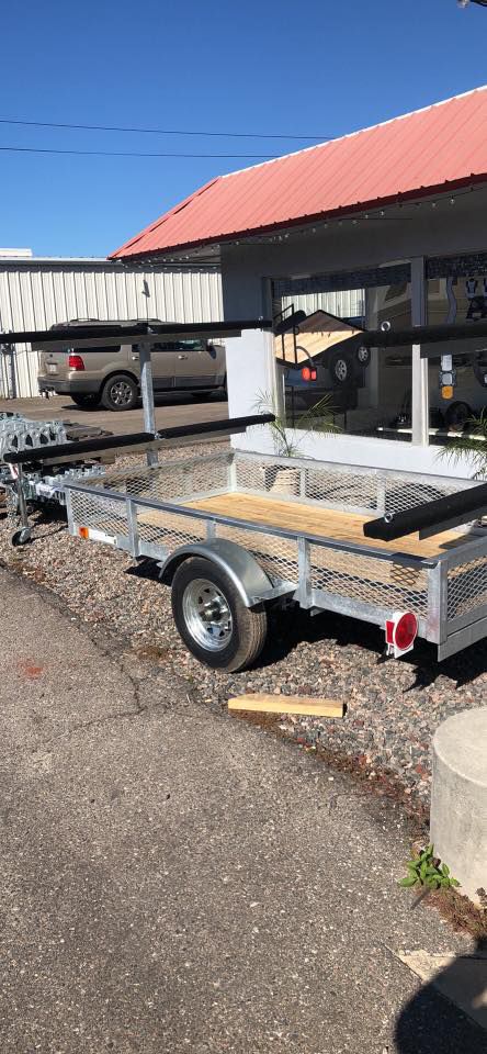 Kayak utility trailer - holds up to 4 kayaks - racks can be removed to us a small utility trailers - We carry all boat trailers- kayak trailers