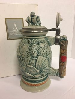 AVON Collectible Beer Steins — “Christopher Columbus” - “New World Collection” - #13796 - 1992