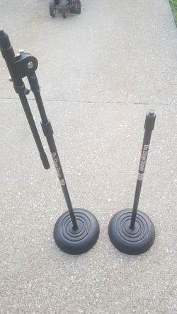 On stage mic stands