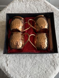 4 authentic Moscow Mule mugs
