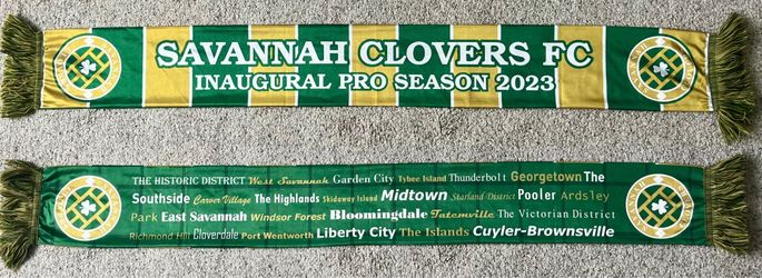 Savannah Clovers FC Inaugural Pro Season 2023 Neighborhoods Soccer Scarf