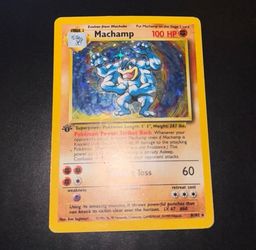 Machamp Base Set 1st Edition 8/102 Rare 1999 Holofoil Rare WOTC Heavy played