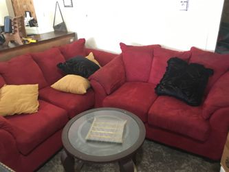 Red couch set