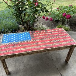 American Flag Coffee Table 47” By 21.5” By 19.5” High