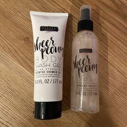 Olivia Grace Sheer Peony Body Wash Gel & Glitter Body Spray