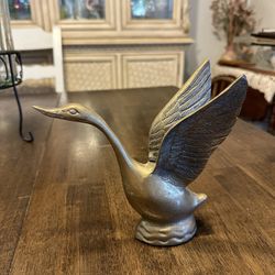 Brass Goose Figurine