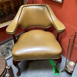 MCM gold vinyl armchair – Hickory chair company