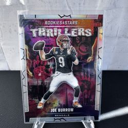 2024 Panini Rookies & Stars - Thrillers Joe Burrow #T-JBW Silver