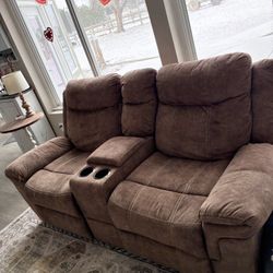 Couch Love-Seat Sofa (manual Reclining)