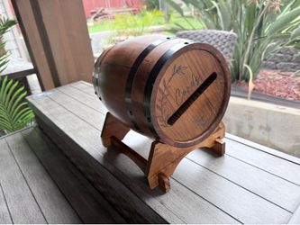 Wine or Whiskey Barrel Card Box