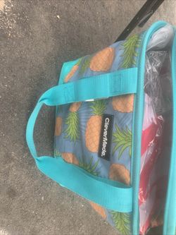 CleverMade Insulated Tote Bag Pineapple Print