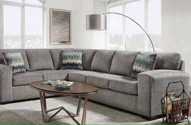 Large Grey Sectional Sofa Couch!! Brand New Free Delivery