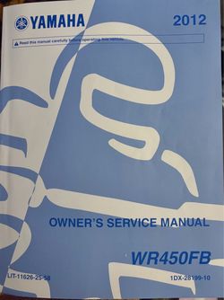 2012 Yamaha WR450F OEM Owner’s Service Manual Motorcycle
