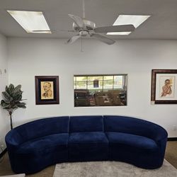 Curved Fabric Sofa 