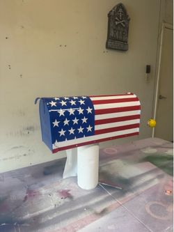 Custom American Flag Mailbox