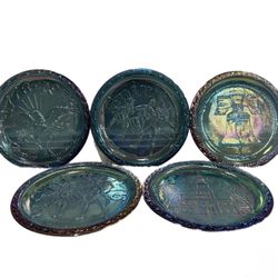 5 Carnival Glass Collector Plates