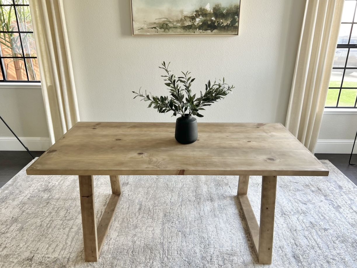 6FT X 3FT Solid Wood Modern Rustic Farmhouse Dining 