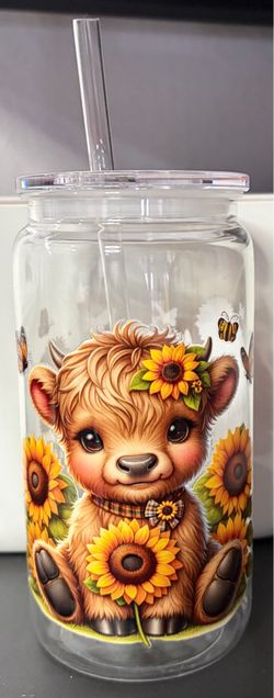 Plastic Cow Print Cup
