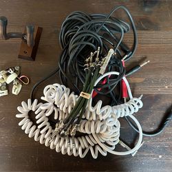 Guitar cables Finger thumb pics Wall hanger