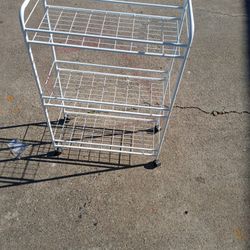 White Metal 3 Tier Storage Rack