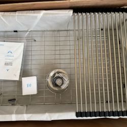 32" L x 19" W Undermount Kitchen Sink Workstation Single Bowl Sink 16 Gauge Stainless Steel Sink LMU