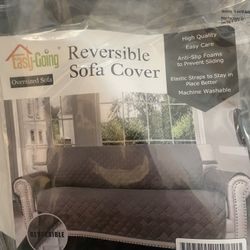 2- OVERSIZED SOFA AND LOVESEAT REVERSIBLE COUCH COVERS
